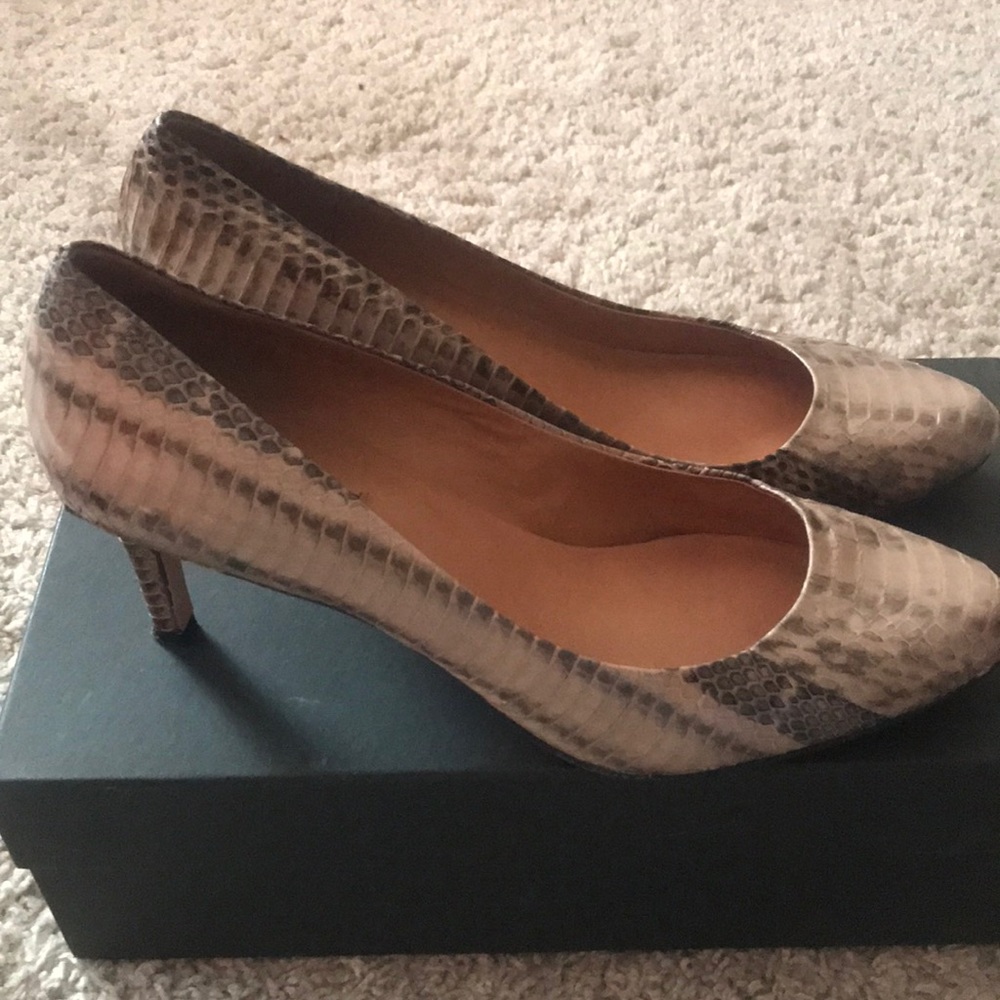 Ann Taylor Snakeskin Pump (kitten heel)